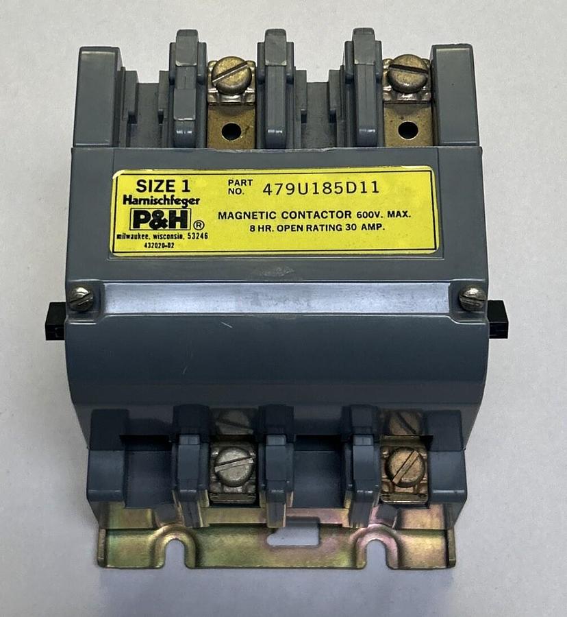 P&H HARNISCHFEGER,479U185D11,CONTACTOR 30 AMP 600V NOS