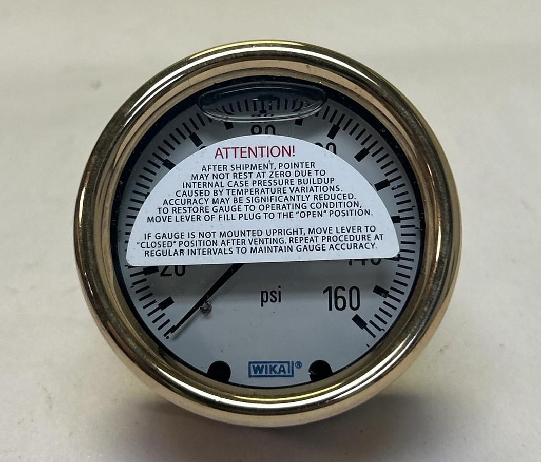 WIKA,9318186,PRESSURE GAUGE 160 PSI 1/4INCH NPT NOS