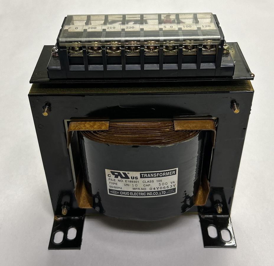 Used CHUO ELECTRIC,UN-10,TRANSFORMER 500VA