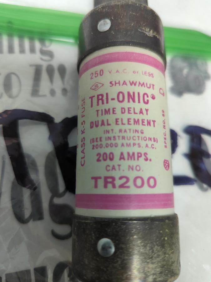 SHAWMUT,TR-200,TRI-ONIC FUSE 200 AMP NOS