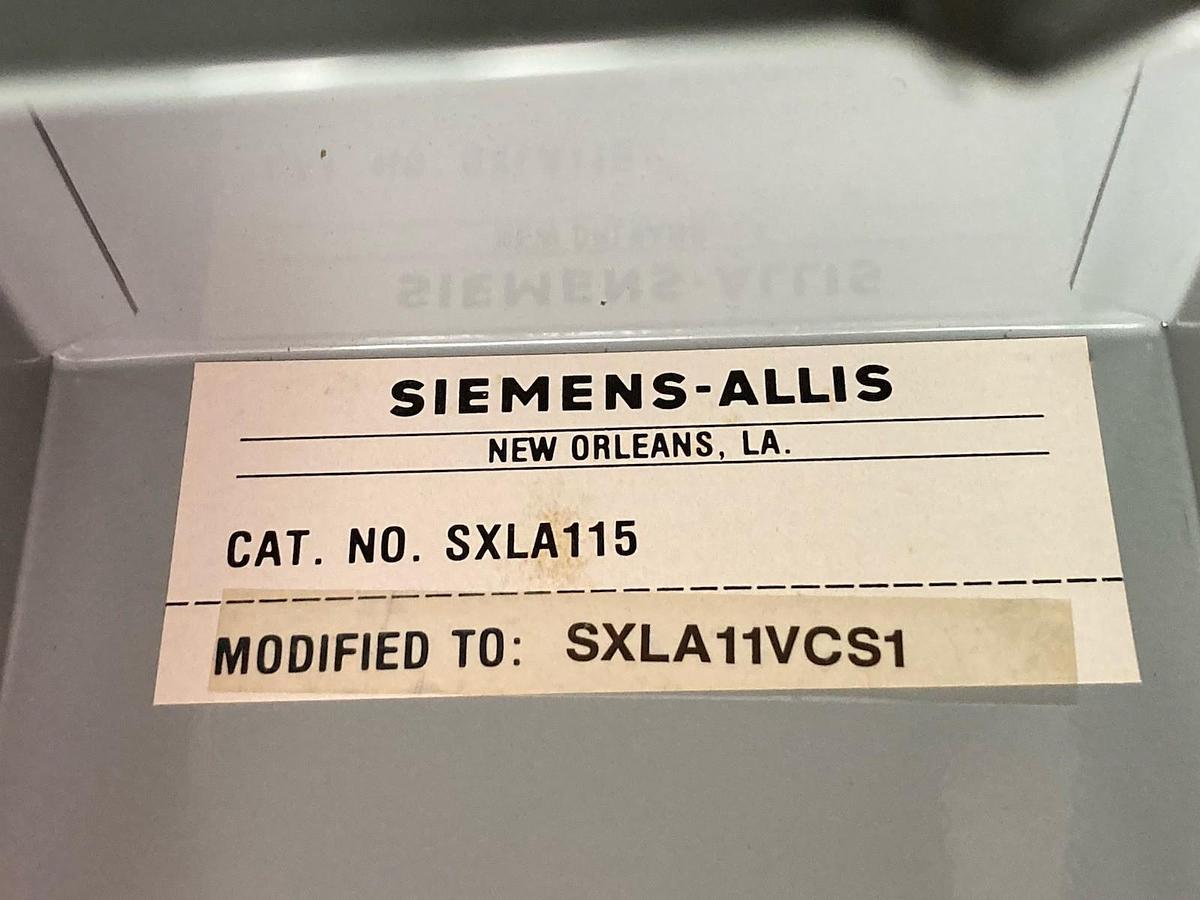 Siemens-Allis,SXLA125,Starter Enclosure Nema Size 1 27A