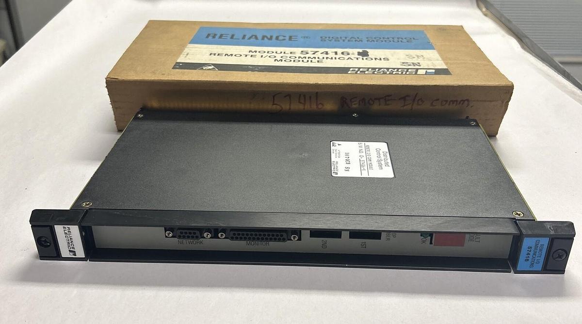 Used RELIANCE,0-57416-K,REMOTE I/O COMMUNICATIONS MODULE NEW