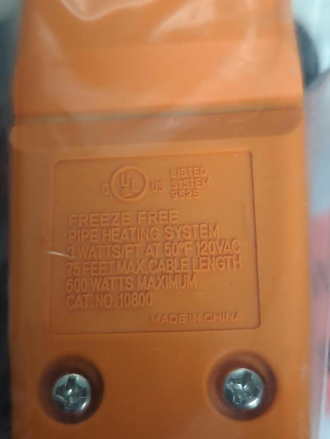 Used EASY HEAT,042110,FREEZE FREE FUSED PLUG KIT NOS