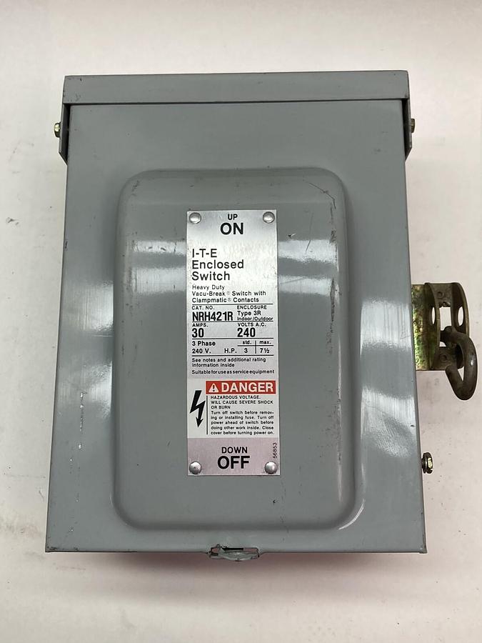Siemens,NRH-421R,I-T-E Enclosed Safety Switch