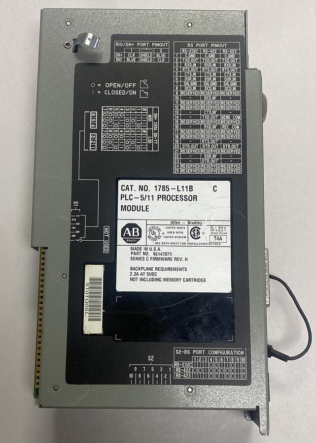 Used ALLEN BRADLEY,1785-L11B,SER C PLC-5/11 PROCESSOR MODULE