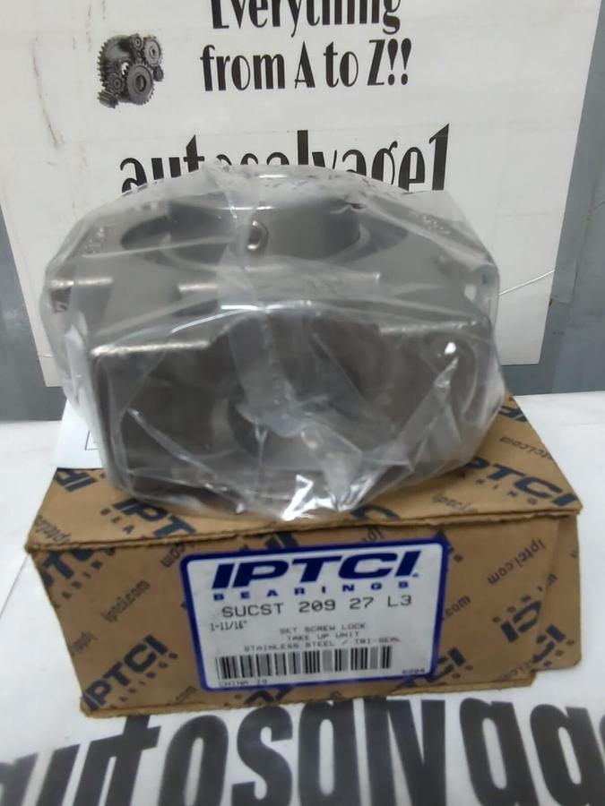IPTCI,SUCST 209-27-L3,SET SCREW LOCK TAKE-UP BEARING 1-11/16 INCH BORE NOS