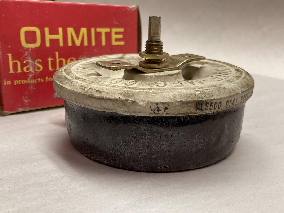 Used Ohmite,0541-500,Rheostat 500 Ohms