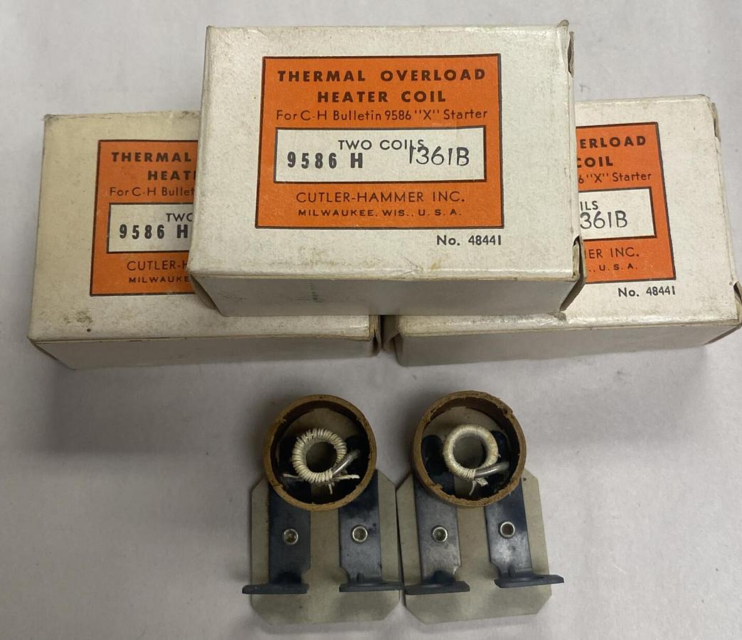 Cutler-Hammer,9586H-1361B,Thermal Overload Heater Coil Lot Of 3 NOS