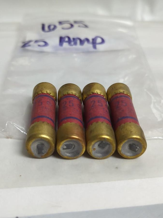 Used EAGLE,655,25 AMP FUSE LOT OF 4 PRE-OWNED
