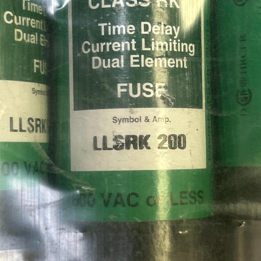 Used LITTELFUSE,LLSRK200,FUSE 200A 600V LOT OF 9