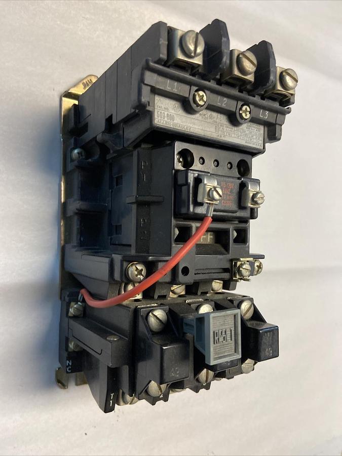 Used Allen Bradley,509-BOD,Size 1 Starter 10Hp 27A 600V Coil 120V