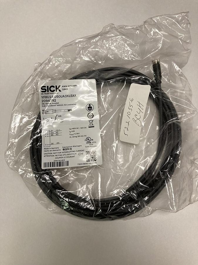 Sick,YF8U14-050UA3XLEAX,Female Cordset