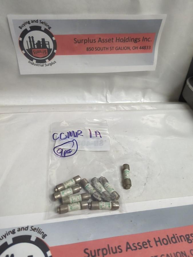 Used LITTELFUSE,CCMR1,CLASS CC 1 AMP FUSE LOT OF 9 PRE-OWNED