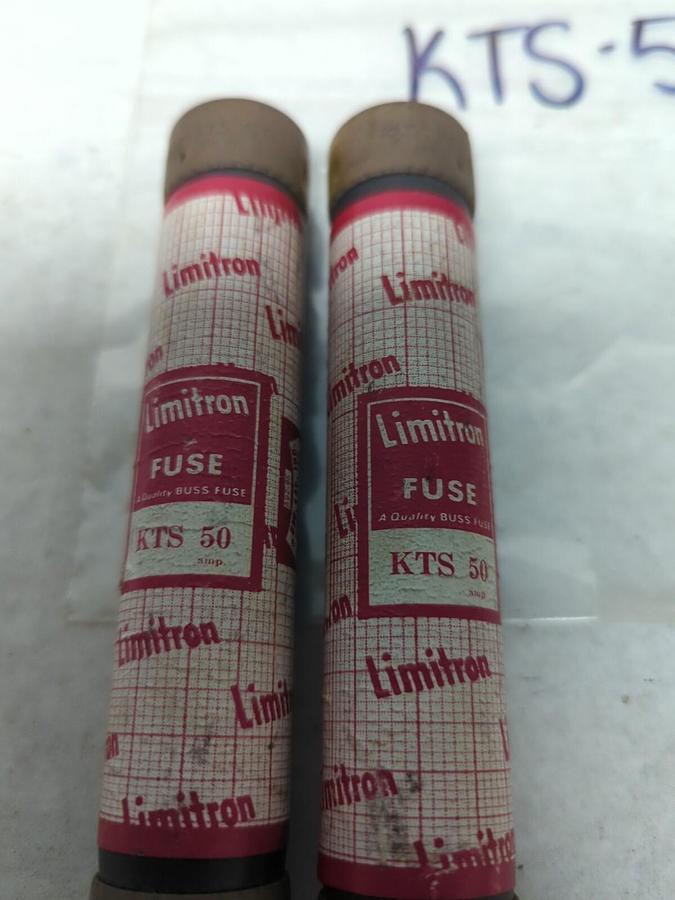 Used COOPER BUSSMANN,KTS-50,LIMITRON 50 AMP FUSE LOT OF 2 PRE-OWNED