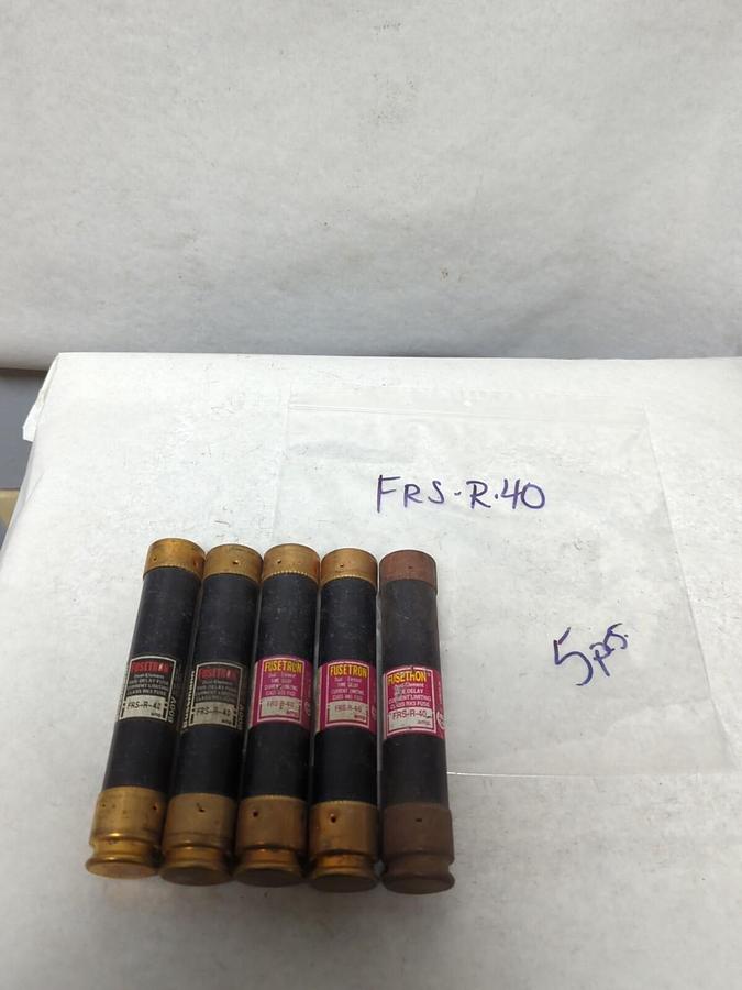 Used COOPER BUSSMANN,FTS-R-40,FUSETRON 40 AMP FUSE LOT OF 5 PRE-OWNED