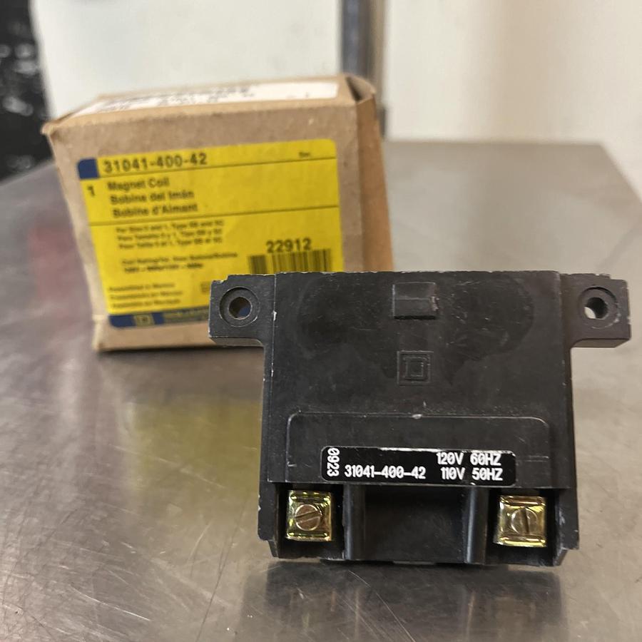 SQUARE D,31041-400-42,MAGNET COIL FOR SIZE 0 0R 1 TYPE SB OR SC 110/120VAC