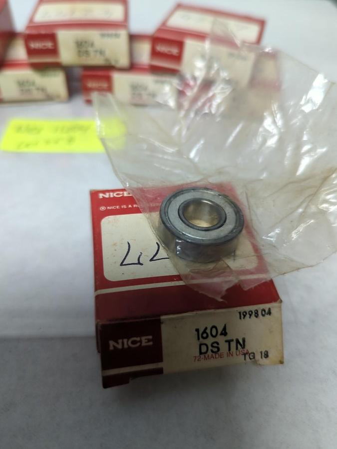 NICE,1604,DOUBLE SHIELDED BALL BEARING LOT OF 8 NOS