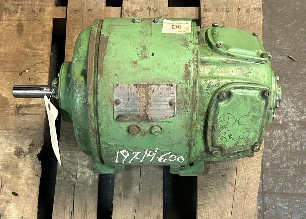 Used GE,5B225A2798,DC SHUNT WOUND ELECTRIC MOTOR 2HP 230V 1750/2190RPM 225 FRAME