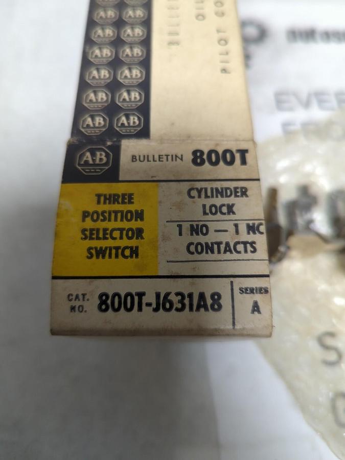 ALLEN BRADLEY,800T-J631A8,SERIES A KEYED CYLINDER LOCK 3 POSITION NOS