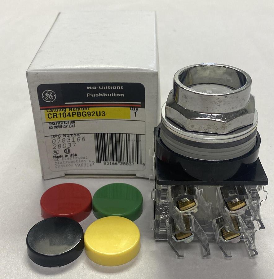 Used GENERAL ELECTRIC,CR104PBG92U3, PUSHBUTTON NEW