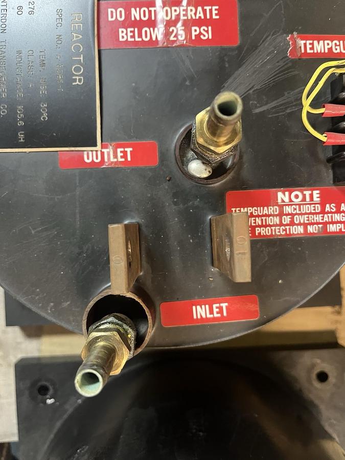 Used Hunterdon,A-3085,Induction Reactor Choke Amps 276 60Hz 105.6 UH