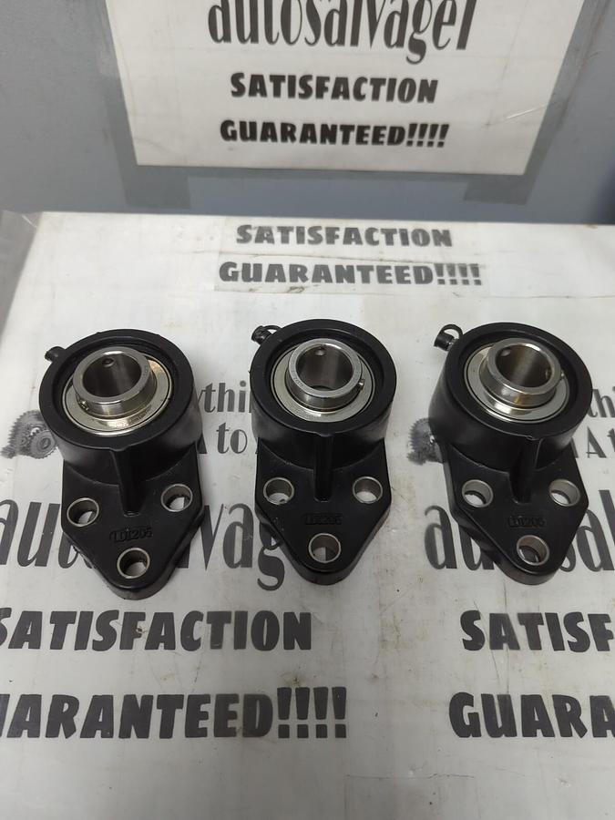 LDI,205,FLANGE MOUNT BEARING 3-BOLT BASE 1 INCH BORE LOT OF 3 NOS