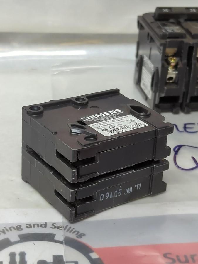 Used SIEMENS,Q235,CIRCUIT BREAKER 35 AMP 2-POLE LOT OF 3 PRE-OWNED