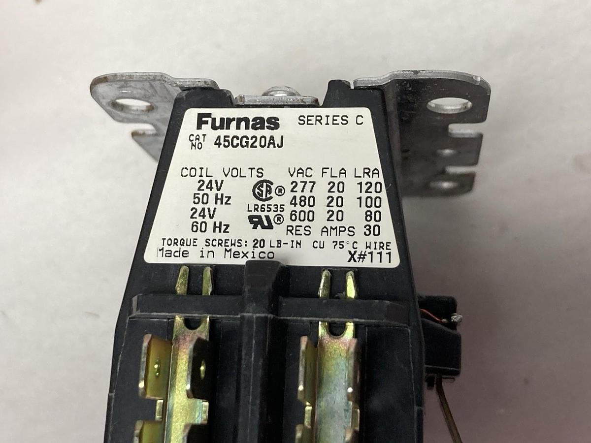 Furnas,45CG20AJ,2-Pole Definite Purpose Contactor Ser C 24V