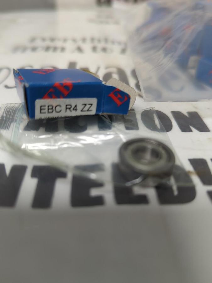 EBC,R4ZZ,SHIELDED MINIATURE BEARING 1/4 INCH BORE 5/8 INCH OD LOT OF 36 NOS