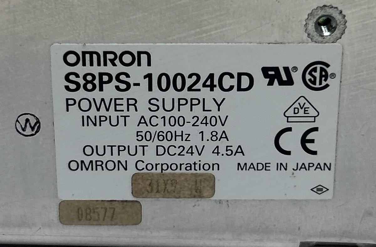 Used OMRON,S8PS-10024CD,POWER SUPPLY 100-240V INPUT 24VDC OUTPUT