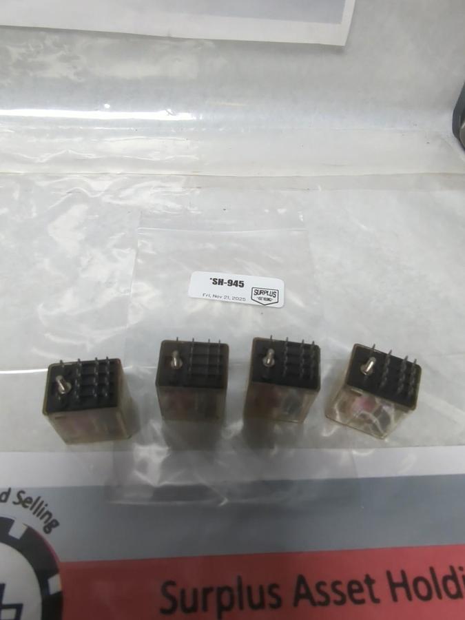 Used FUJITSU,FLR-263-A120/04CS,RELAY 14-PIN 120VAC LOT OF 4 PRE-OWNED