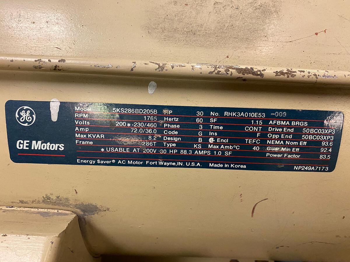 Used GE,5KS286BD205B,30HP MOTOR 1765RPM 200-230/460V 286T
