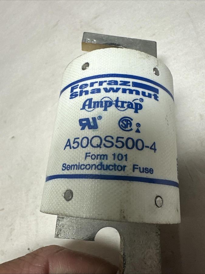 Used Ferraz Shawmut,A50QS500-4,500 Amp Semi-Conductor Fuse