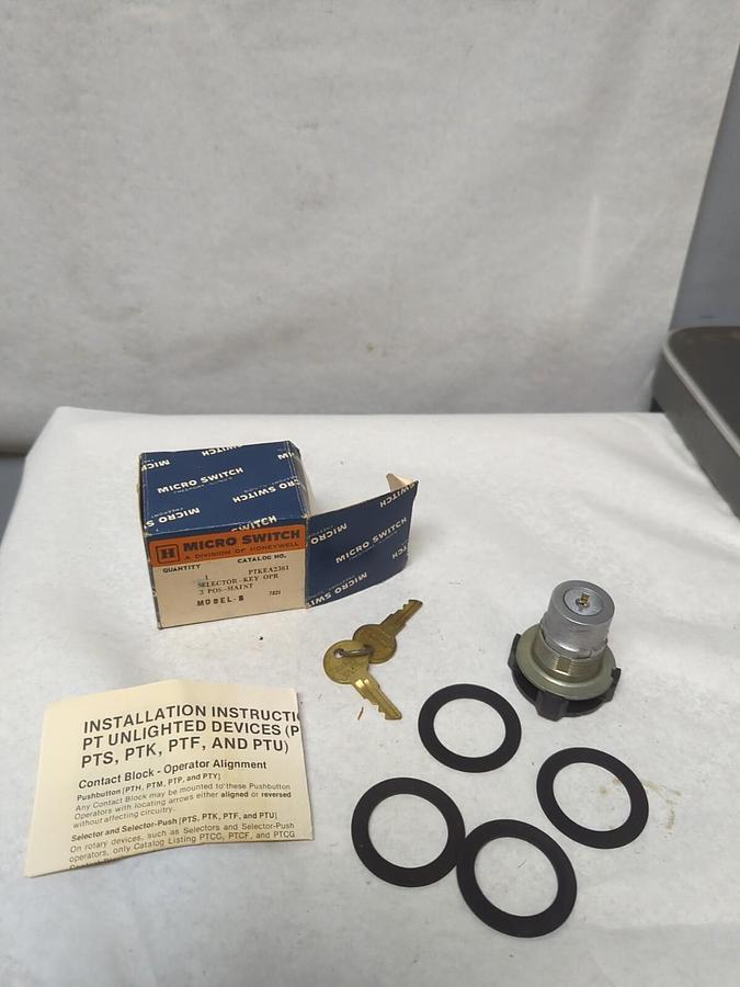 HONEYWELL,PTKEA2381,MICRO SWITCH 3-POSITION MAINT. SELECTOR KEY NOS