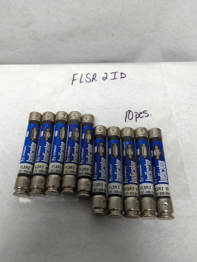 Used LITTELFUSE,FLSR 2ID,INDICATOR 2 AMP FUSE LOT OF 10 PRE-OWNED