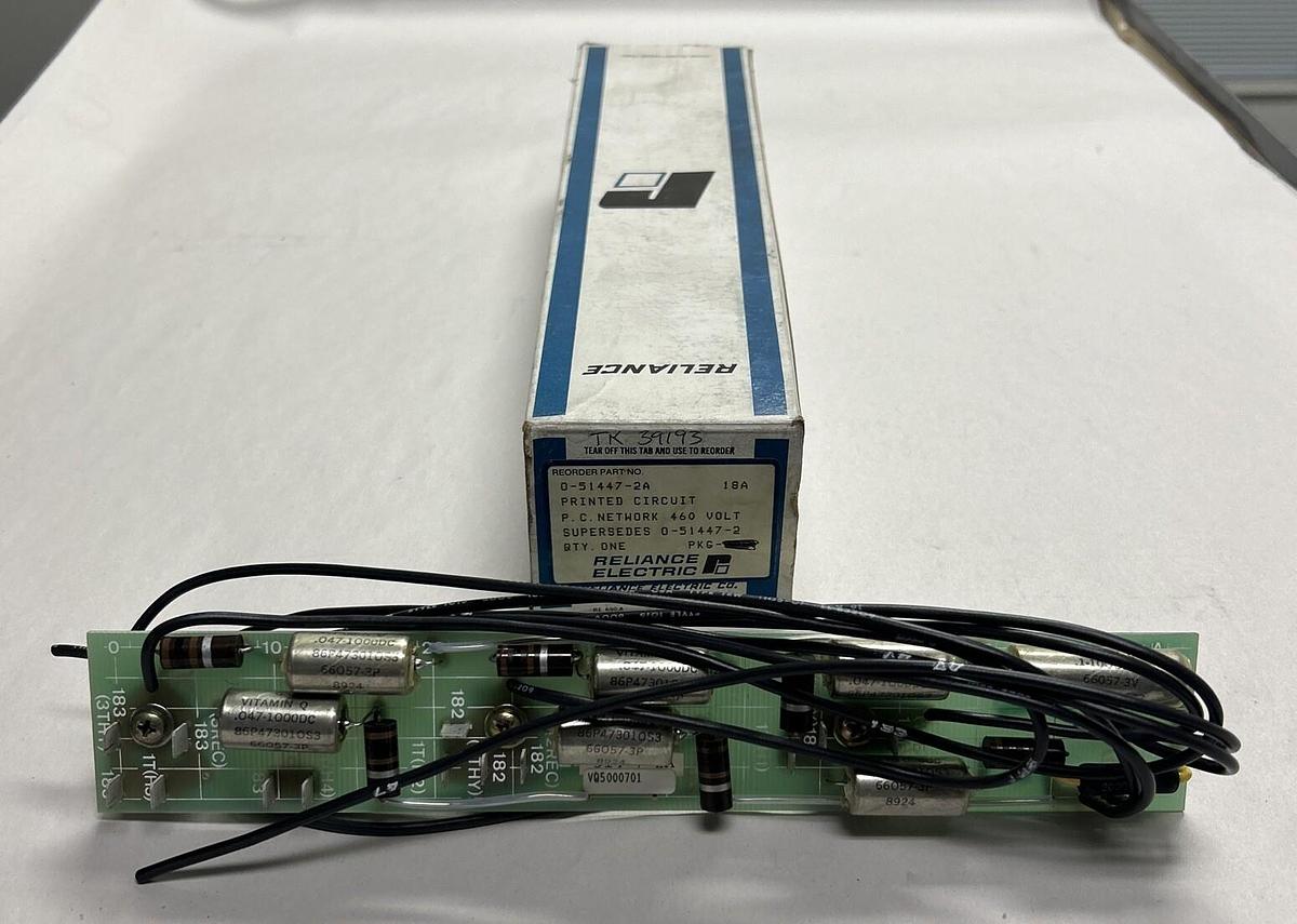 Used RELIANCE,0-51447-2A,PRINTED CIRCUIT NETWORK BOARD NEW
