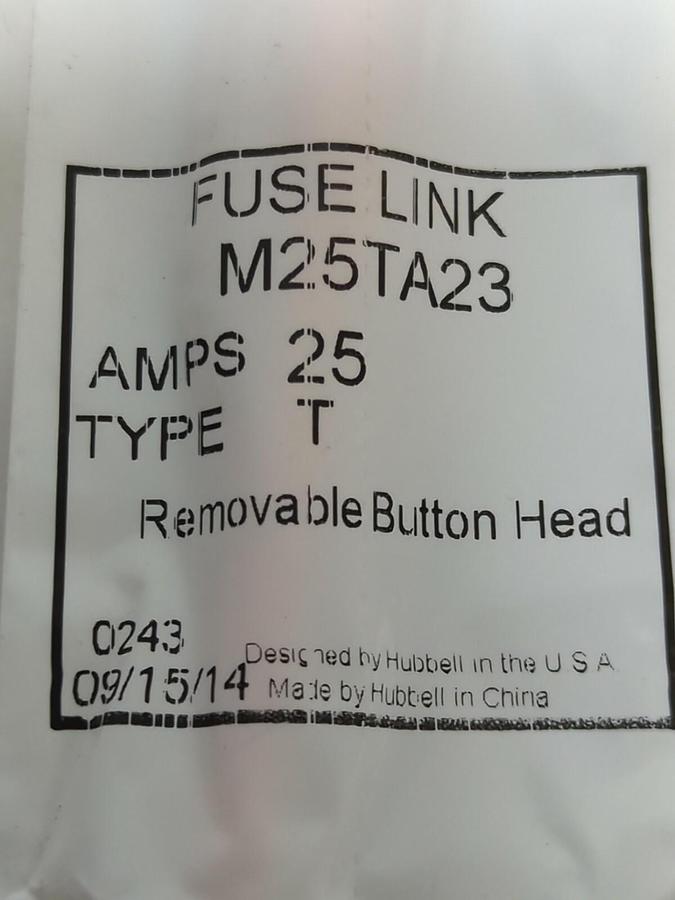 HUBBELL-CHANCE,M25TA23,TYPE-T FUSE LINK REMOVEABLE HEAD 23 IN LENGTH LOT OF 7