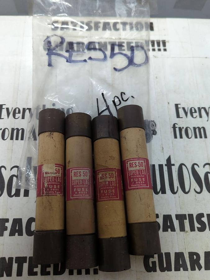 COOPER BUSSMANN,RES50,SUPER-LAG FUSES LOT OF 4 NOS