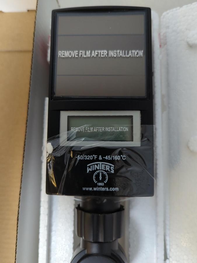 WINTERS,TSD9ITSD,SOLAR DIGITAL THERMOMETER 9 INCH 3/4 INCH NPT  -50/320F & C NEW