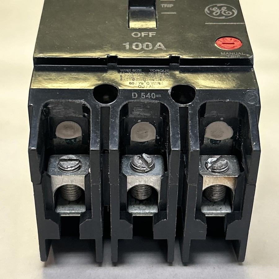 Used GENERAL ELECTRIC,TEYM023100,CIRCUIT BREAKER 100A 480Y/277V 3P