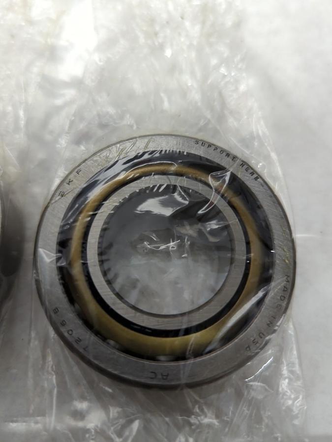 Used SKF,7206B,ANGULAR CONTACT BEARING LOT OF 2 PRE-OWNED