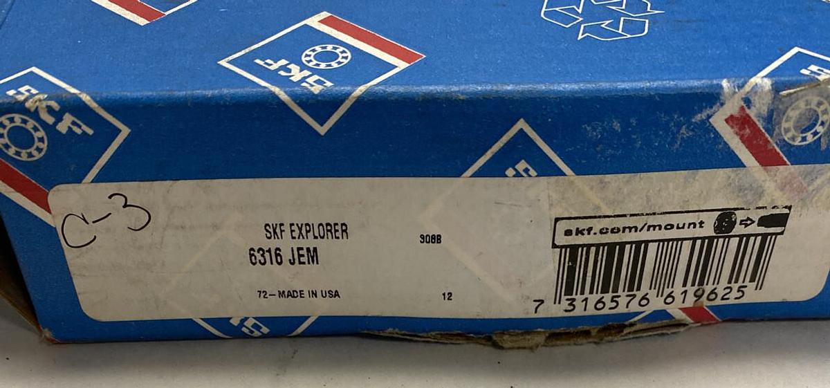 Used SKF,6316,JEM Ball Bearing NOS
