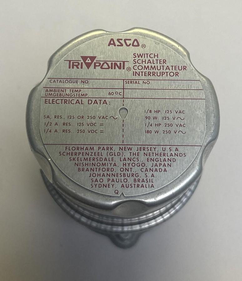 ASCO,SB11AJ,PRESSURE SWITCH NOS