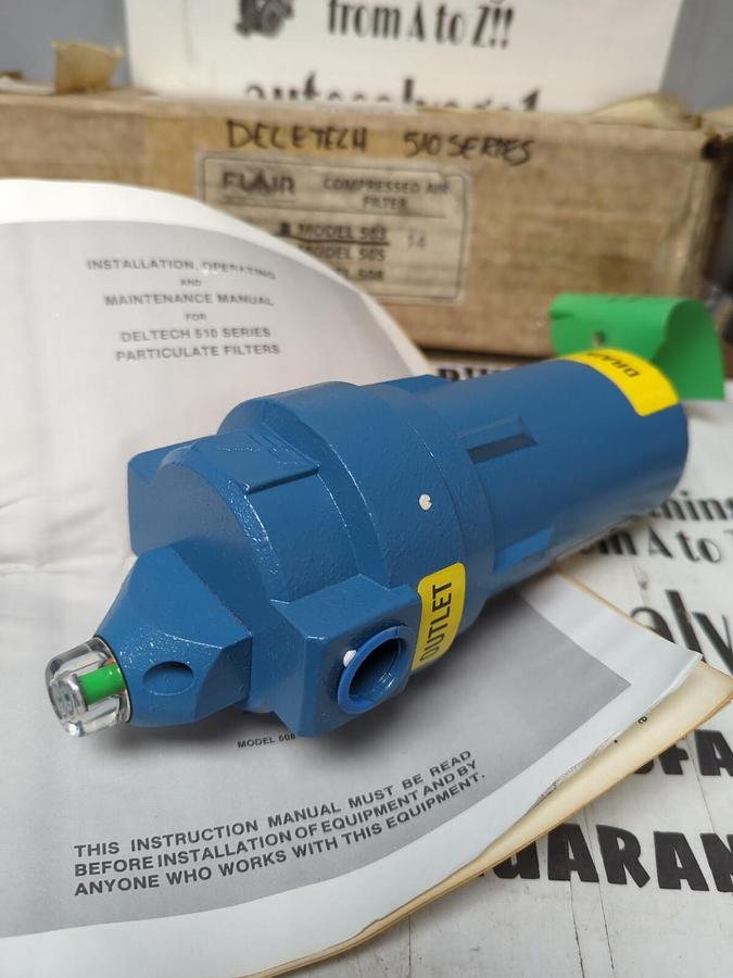 DELETECH,510,SERIES PARTICULATE FILTER  MODEL 503 250PSIG 150°F NOS