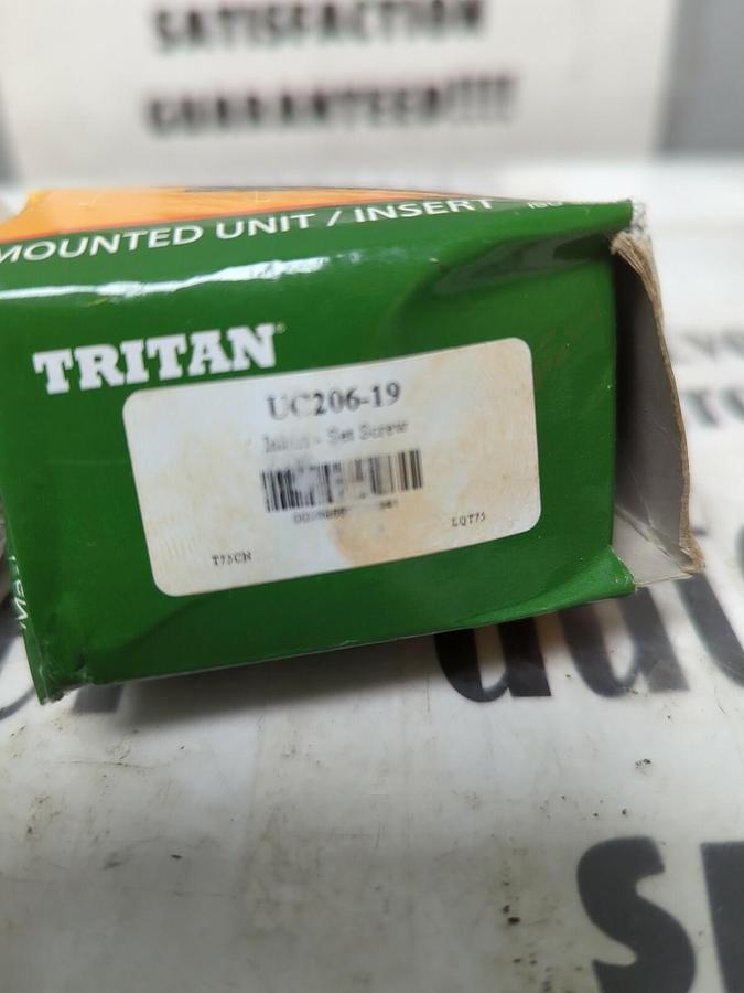 TRITAN,UC206-19,BALL INSERT BEARING 1-3-16 INCH BORE NOS