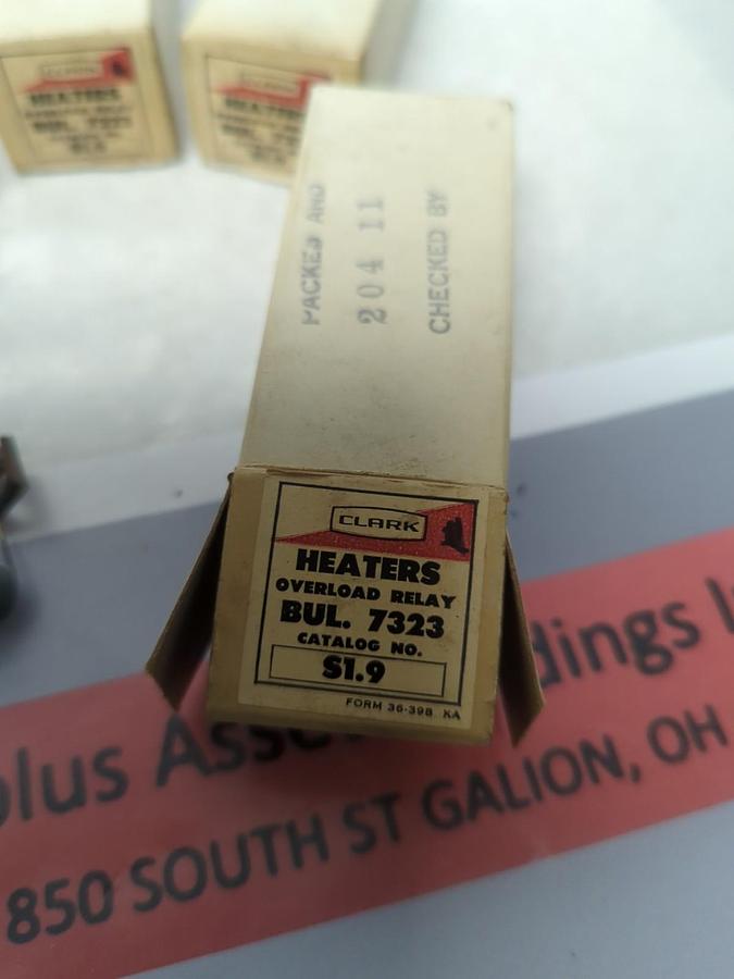 JOSLYN CLARK.S1.9,OVERLOAD HEATER ELEMENT LOT OF 4 NOS