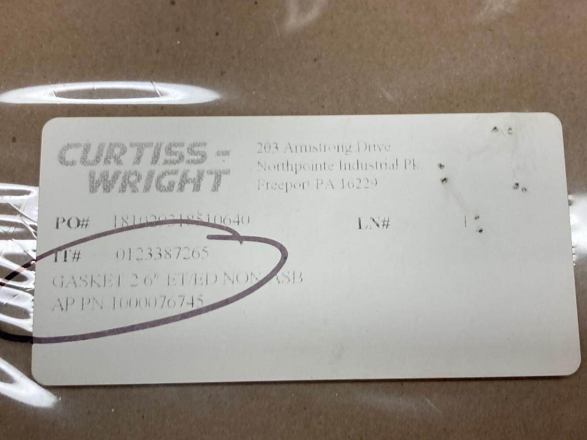 Used Curtiss-Wright,1000076745,Gasket Ring