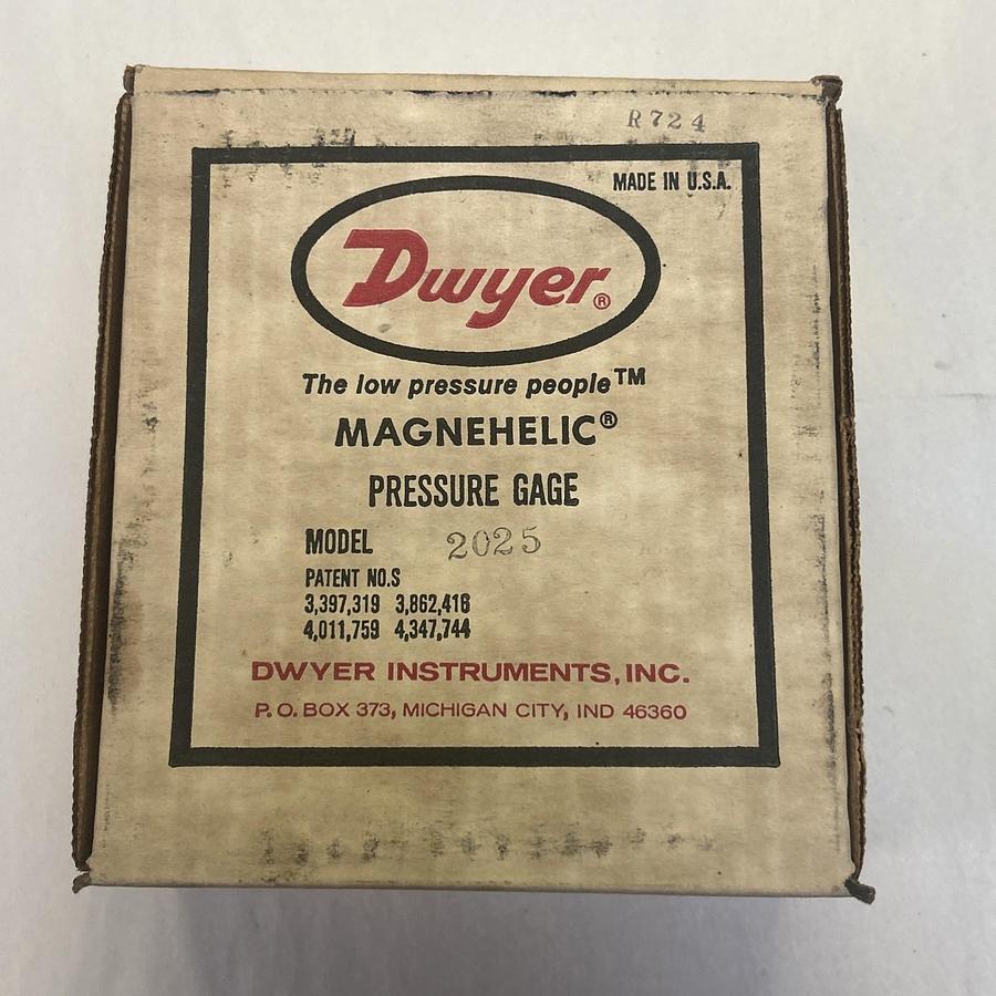 DWYER,2025,PRESSURE GAUGE 0-25 INCHES OF WATER NOS