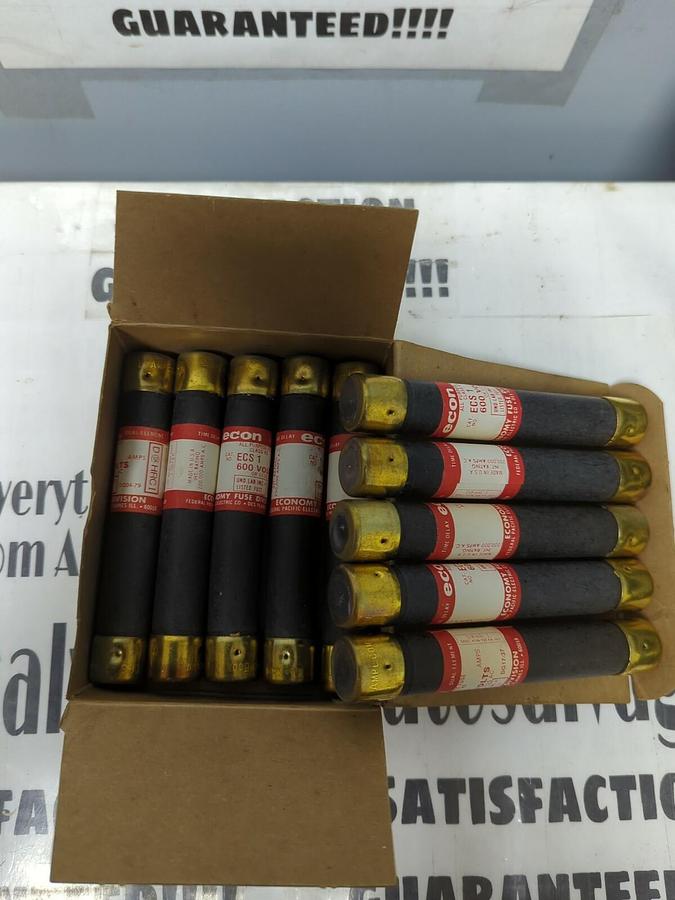 FEDERAL PACIFIC CO.,ECS-1,ECON 1 AMP FUSES BOX OF 10 NOS