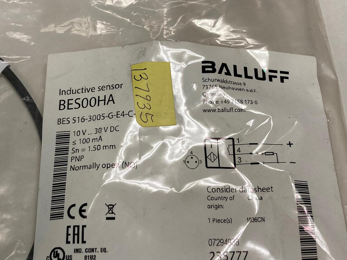 Balluff,BES 516-3005-G-E4-C-S49-00 2,Inductive Sensor BES00HA